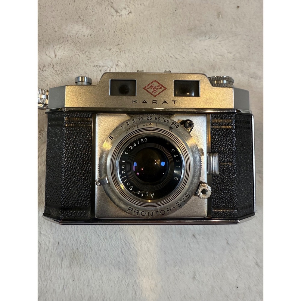 Vintage Agfa Karat 36 35mm Rangefinder Camera Solinar 50mm f2.8 Prontor-SVS Lens